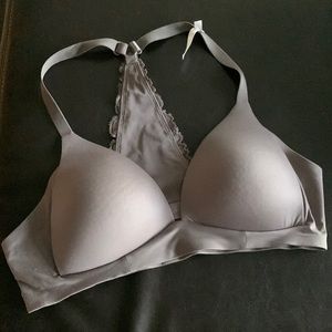 Never worn, aerie wireless bra. Soft, cute lace back. Adjustable straps.